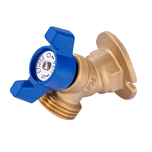 EFIELD Valve 1/4-Turn Sillcock Hose Bibb with Flange 1/2 Inch Female Threaded Inlet x 3/4 Inch. MHT Outlet,(SILLCOCK007) - Image 3
