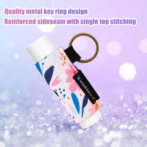 LUCKINEE 3PCS Lip Balm Holder Keychain Lip Gloss Keychain Holder Lipstick Holder Lip Balm Pouch Keychain Compatible with ChapStick, Burt's Bees, Christmas Stocking Stuffers - Image 5