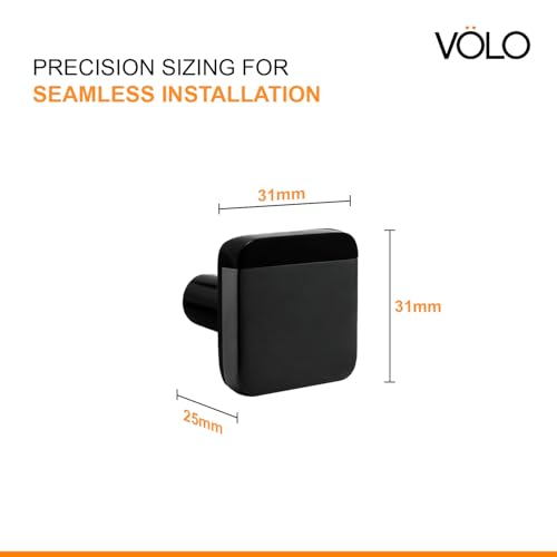 VOLO Cabinet Knobs - Drawer & Door Knobs (Black, 10) - Image 2