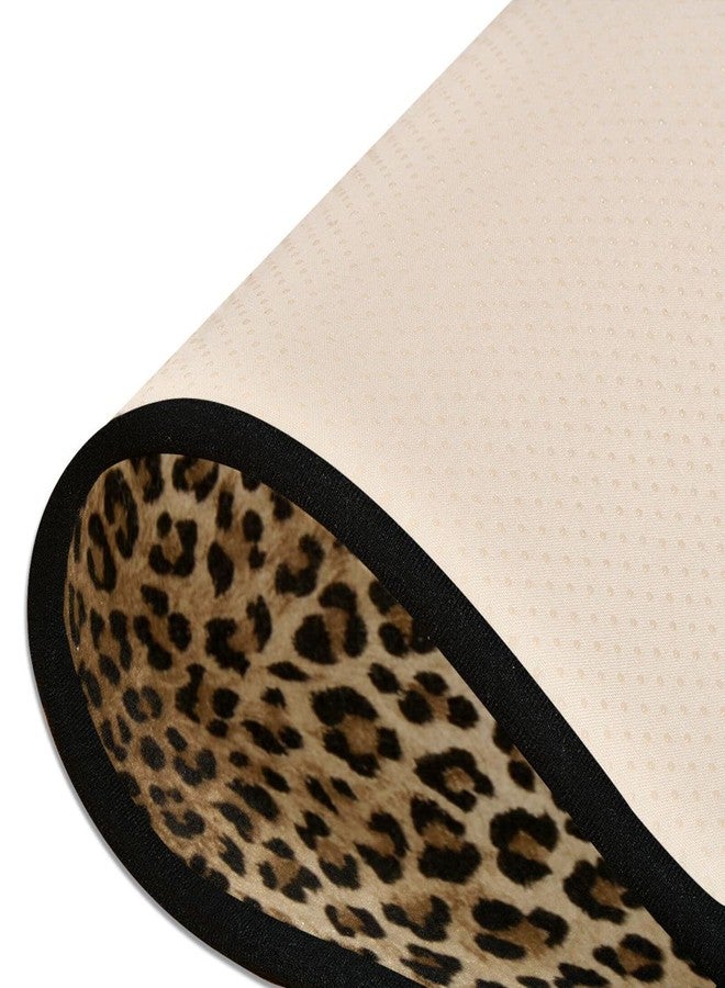 xigua Vintage Leopard Print Area Rug - 2' x 6' Washable Runner Rugs with Rubber Backing - Non Skid Floor Carpet for Indoor Living Room Hallway Kitchen - Image 3
