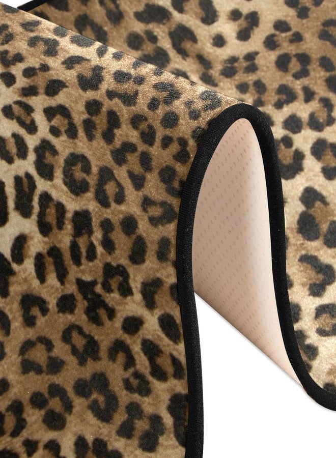xigua Vintage Leopard Print Area Rug - 2' x 6' Washable Runner Rugs with Rubber Backing - Non Skid Floor Carpet for Indoor Living Room Hallway Kitchen - Image 4