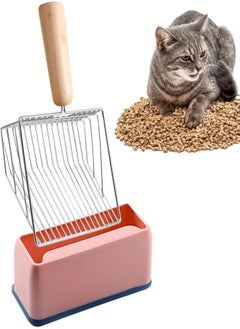 Kitten Scooper Pooper - Deep Shovel Small Cat Litter Scoop,Wood Handle Non-Stick Plated Stainless Steel Metal Scooper Poop Sifting, Kitten Pooper Lifter For Cat Litter