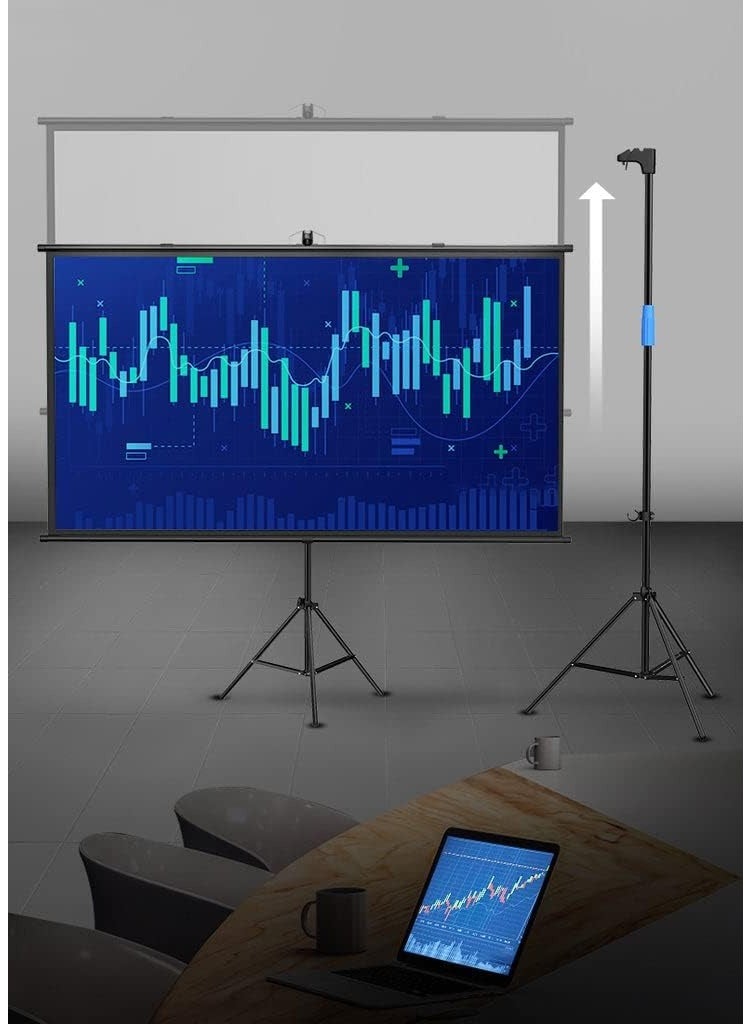 كروني شاشة عرض كروني المحمولة مقاس 72 بوصة مع حامل، شاشة عرض قابلة للطي، مثالية للمواعيد العائلية - Image 5