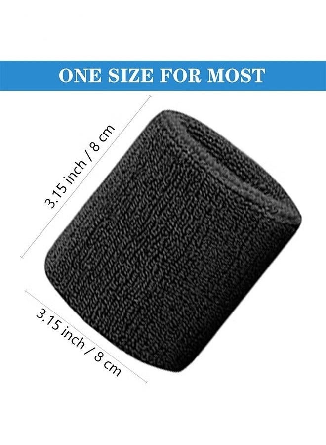 3 pairs of sports wrists,Wrist Sweatbands Tennis Wrist Bands Absorbent Sweat Band for Men and Women, Breathable Cotton Sweatbands for Working Out, Football, Basketball, Running Athletic Sports - Image 2