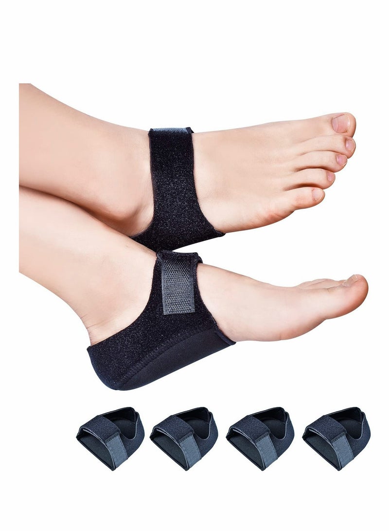Heel Protectors, Gel Cups, Cushion Support for Plantar Fasciitis, Pain, Pads Great Aching Feet,Tendinitis, Bone spur, Cracked Repair,for Men & Women (4 PCS) - Image 1