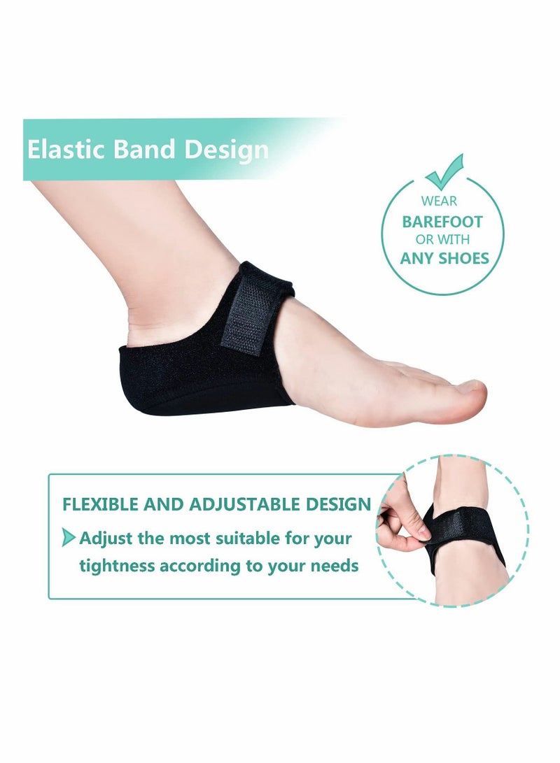Heel Protectors, Gel Cups, Cushion Support for Plantar Fasciitis, Pain, Pads Great Aching Feet,Tendinitis, Bone spur, Cracked Repair,for Men & Women (4 PCS) - Image 2