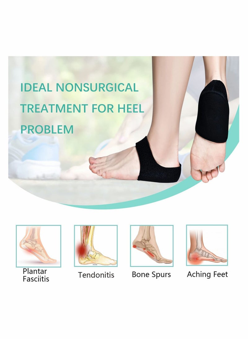 Heel Protectors, Gel Cups, Cushion Support for Plantar Fasciitis, Pain, Pads Great Aching Feet,Tendinitis, Bone spur, Cracked Repair,for Men & Women (4 PCS) - Image 4