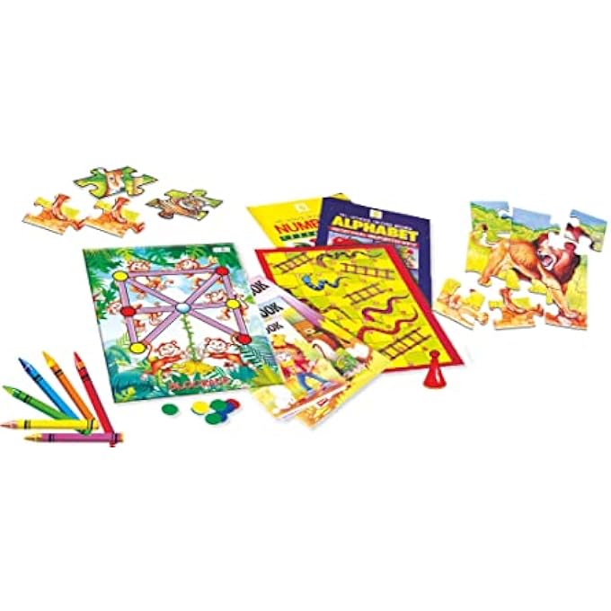 كرييتفز حزمة هدايا الإبداع حزمة متنوعة للأطفال كتب الألغاز كتب التلوين ألغاز ألغاز الصور المقطوعة للأطفال الألغاز للأطفال ألعاب الطاولة للأطفال الأولاد من سن 5 إلى 8 سنوات - Image 2