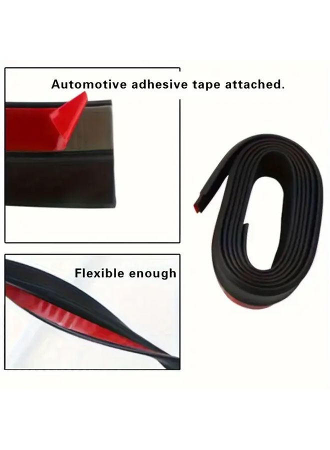 Black Car Front Bumper Lip Spoiler Guard Durable Rubber Anti Collision Strip Side Skirt Edge Protector - Image 4