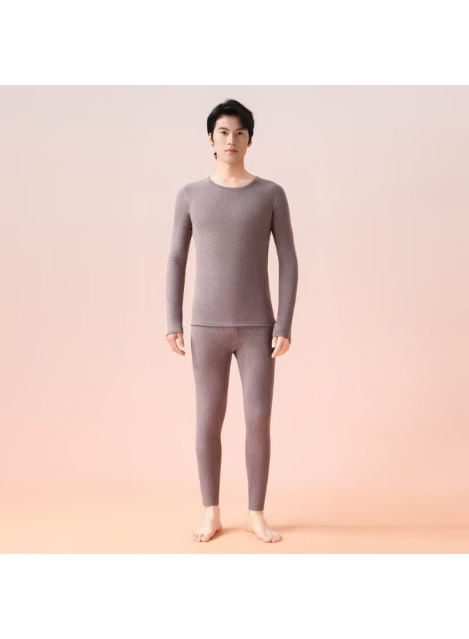 Wool Silk Thermal Underwear Set Double-sided Cashmere Long Johns Plus Cashmere Thick Autumn Winter for Men  Warm Underwear