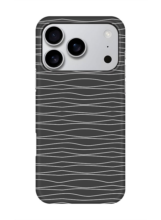 Stylizedd For iPhone 17 Pro,Case, [Compatible with MagSafe] Magnetic cover Slim fit Protection Matte, - Squiggly Lines