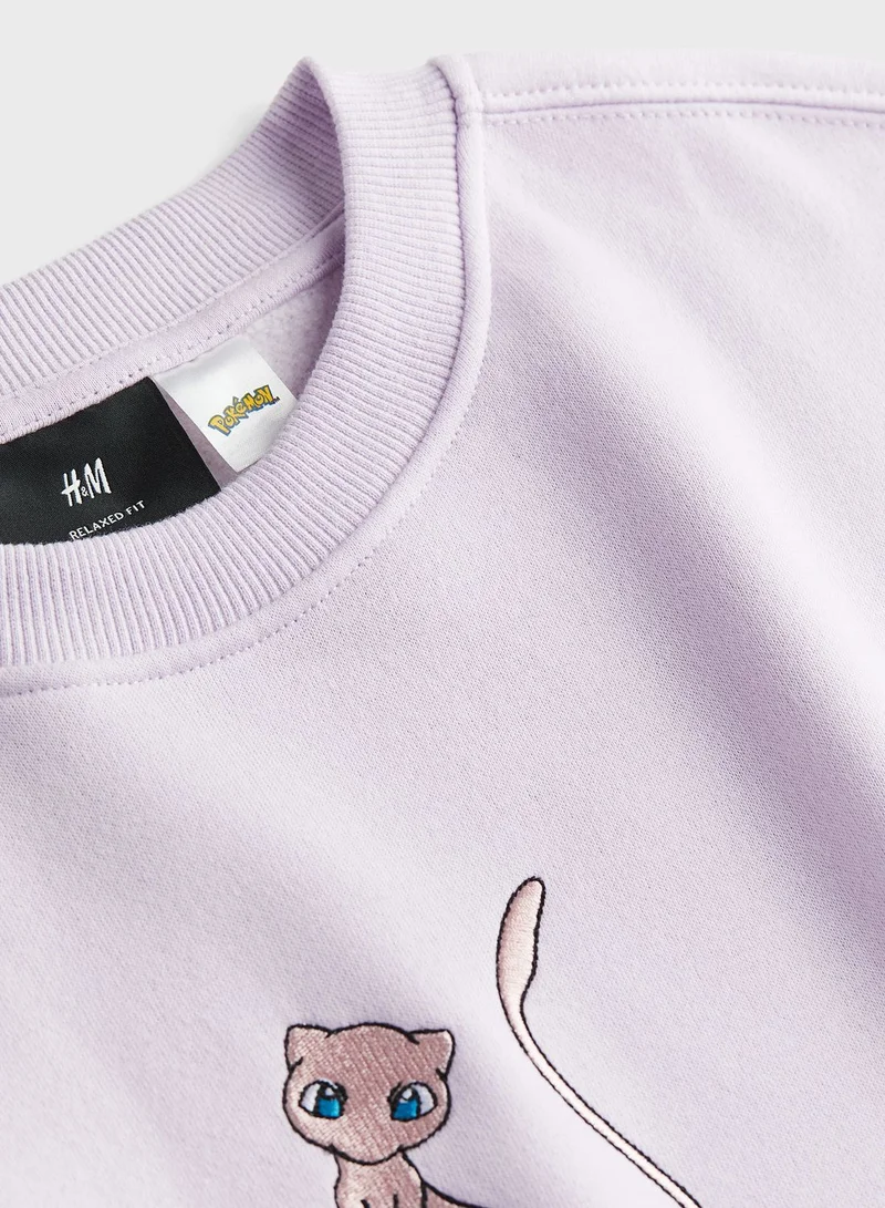 اتش اند ام Graphic Relaxed Fit Sweatshirt