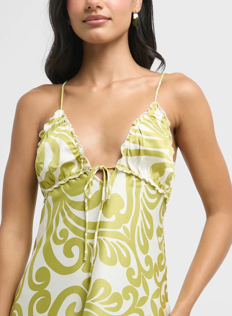 ONLY Printed Halter Midi Dress