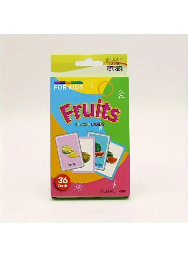 Fruits Learning Flashcards Educational Teaching Aids For Kids - Image 1