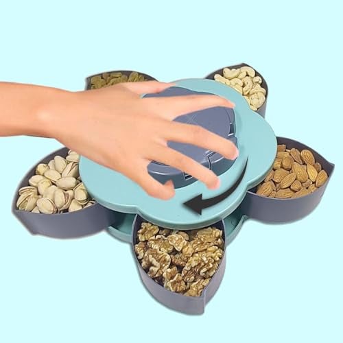 ME  YOU ME & YOU Dry Fruit/Dried Fruit/Snacks Storage Box | Food Grade Plastic Multipurpose Box with lid| Storage Box for Kitchen/Dinning Table (Dry Fruits Compartments Storage Box) - Image 1