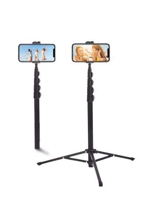 Professional 2 in 1 Tripod MT-40 , Extendable 151cm Mobile Phone and Camera Holder with Selfie Stick, Lightweight and Durable, Aluminum Design with Rotating Head and Quick Lock, Ideal for Video Shooting, Live Streaming, Vlogging, and Content Creation , Compatible with Mobile Phones, Cameras, and GoPro