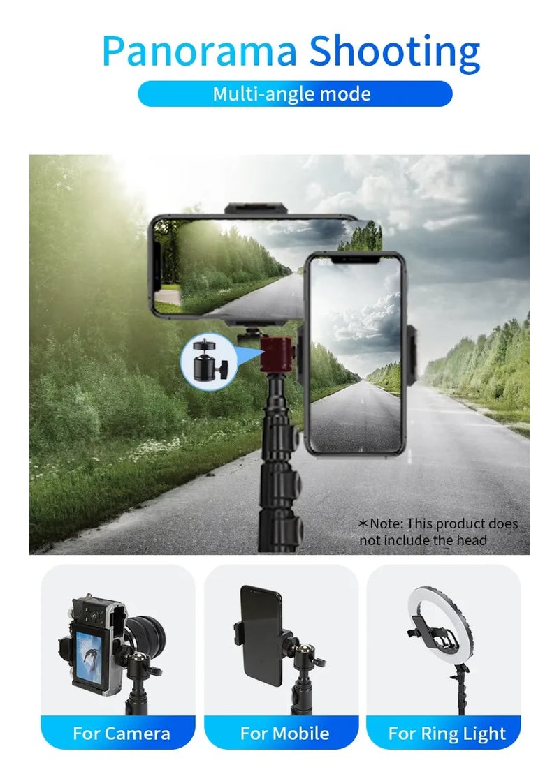 Professional 2 in 1 Tripod MT-40 , Extendable 151cm Mobile Phone and Camera Holder with Selfie Stick, Lightweight and Durable, Aluminum Design with Rotating Head and Quick Lock, Ideal for Video Shooting, Live Streaming, Vlogging, and Content Creation , Compatible with Mobile Phones, Cameras, and GoPro