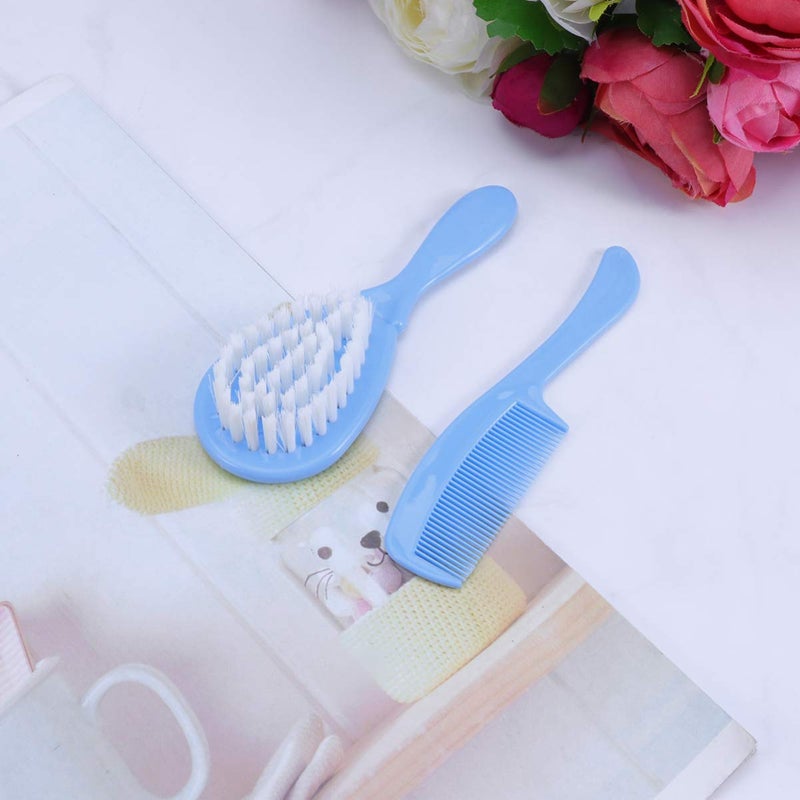 SUPVOX Baby Baby Massage Comb Hair Brush and Comb Set Hairbrush with Soft Goat Bristles for Newborn Infant Hair Brush Toddlers Baby Head Massager - Image 3