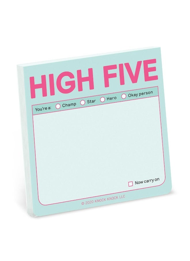 Knock Knock High Five Sticky Notes (Pastel Edition)  - Image 1