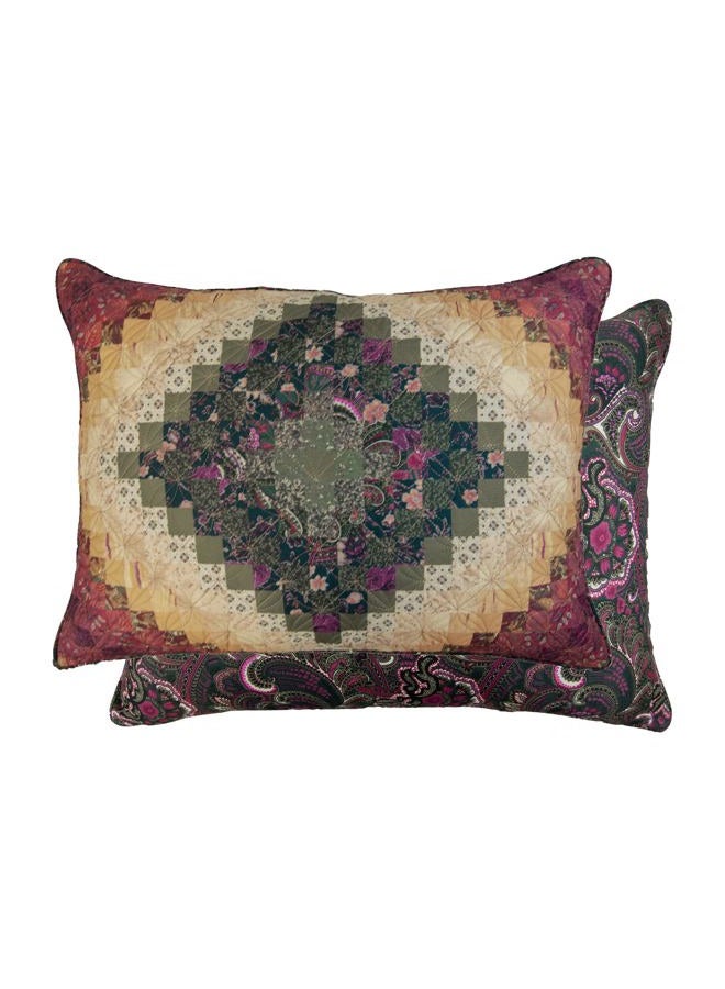 Donna Sharp Full / Queen Bedding Set - 3 Piece - Spice Postage Stamp - Contemporary Quilt Set with Full/Queen Quilt and Two Standard Pillow Shams - Fits Queen Size and Full Size - Machine Washable - Image 5