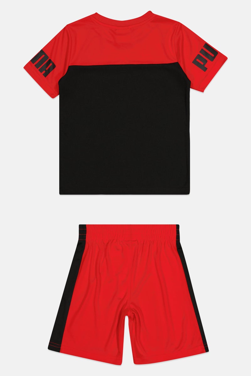 PUMA Toddlers Boy 2 Pieces Brand Logo T-Shirt And Shorts Set, Multicolor - Image 3