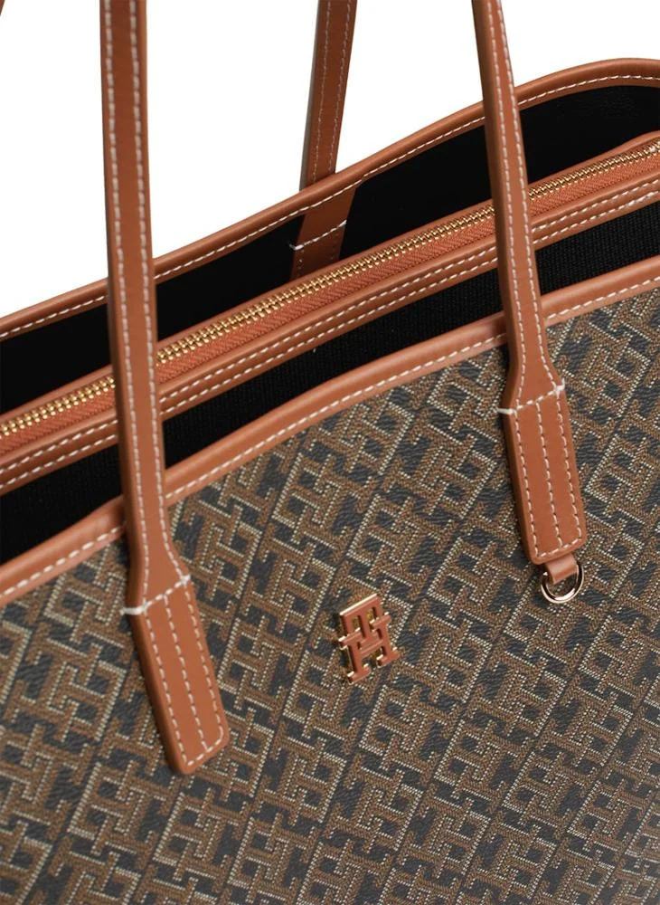تومي هيلفيغر Monoplay Leather Tote