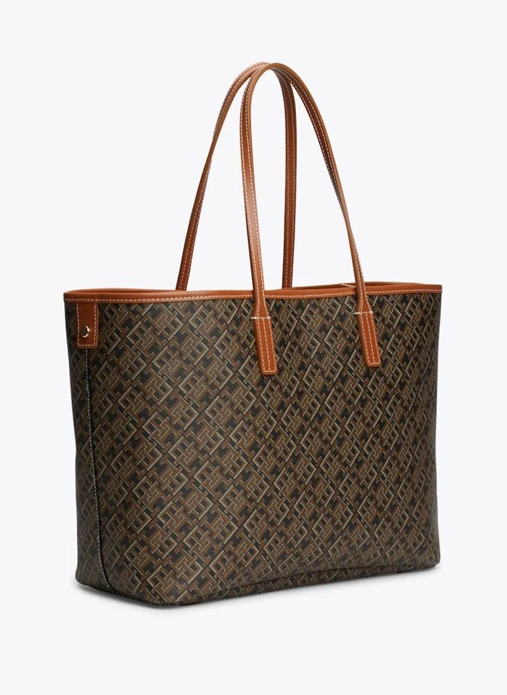 تومي هيلفيغر Monoplay Leather Tote
