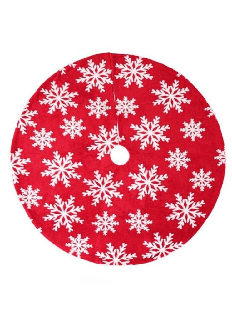 ACLIX Decorative Christmas Tree Skirt Red White 90cm - Image 1