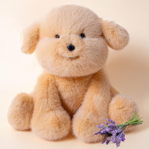 Gudisi Microwavable Weighted Dog Stuffed Animals for Warmth Comfort Heatable Lavender Scented Cute Soft Plushie Toy Gift for Boys GirlsKids Adults - Image 1