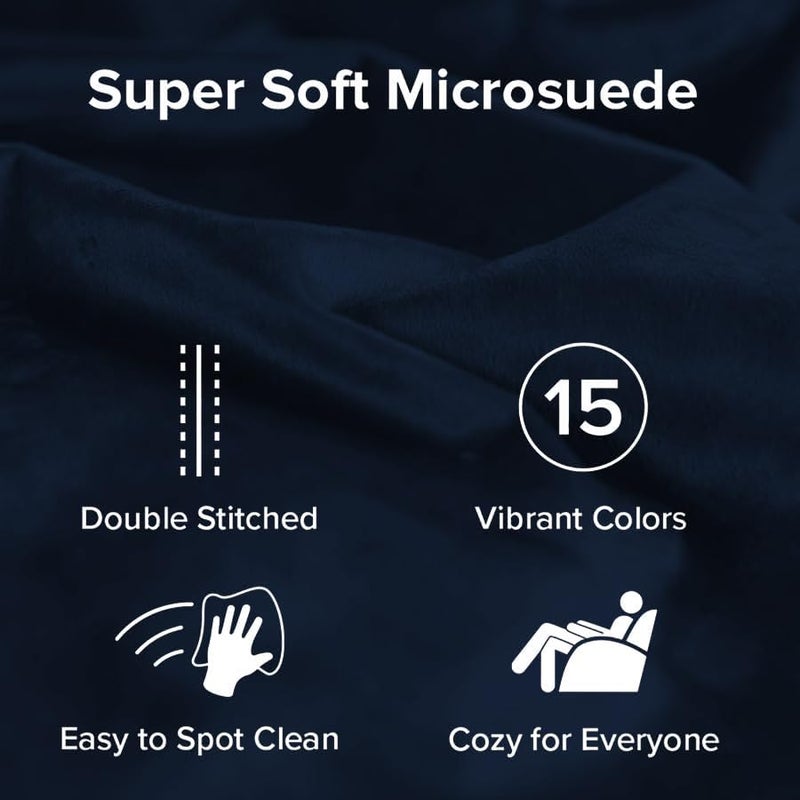 Sofa Sack Bean Bag Chair - Plush, Ultra Soft - Memory Foam Bean Bag Chair with Microsuede Cover - Stuffed Foam Filled Furniture and Accessories for Dorm Room 3 Feet - Navy - Image 4