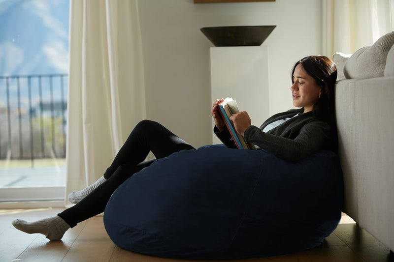 Sofa Sack Bean Bag Chair - Plush, Ultra Soft - Memory Foam Bean Bag Chair with Microsuede Cover - Stuffed Foam Filled Furniture and Accessories for Dorm Room 3 Feet - Navy - Image 5