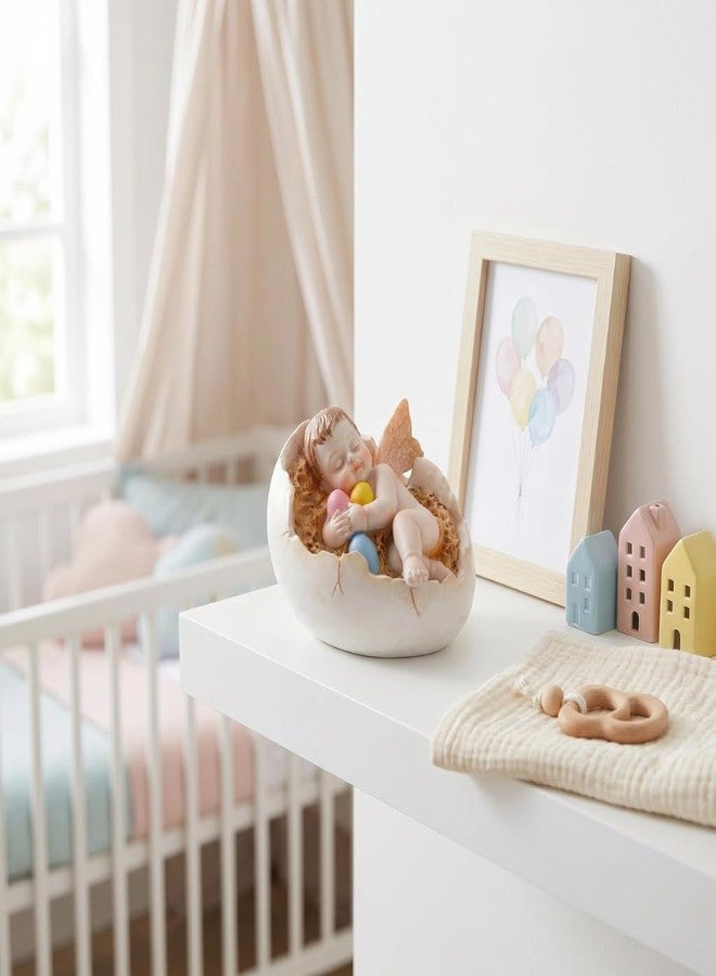 Comfy Hour 4.5" Sleeping Cherub in Egg Figurine, Decorative Angel Statue, Sweet Peace Collection, Hand-Painted Artisan Ornament for Home Office Shelves, Polyresin Tabletop Accent, 1 Unit - Image 4