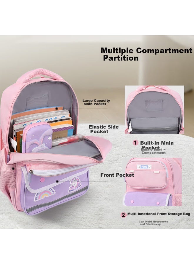 Yome Primary School Backpack For Grades 1-4, Spine-protecting And Load-reducing, For Boys And Girls, Children's Lightweight Double Shoulder Bag - Image 2