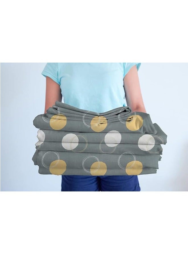 BSB HOME Premium Glace Cotton Double 180 TC Fitted Bedsheet Set  with 2 Pillow Covers 183x198 +25 Cm - Image 4