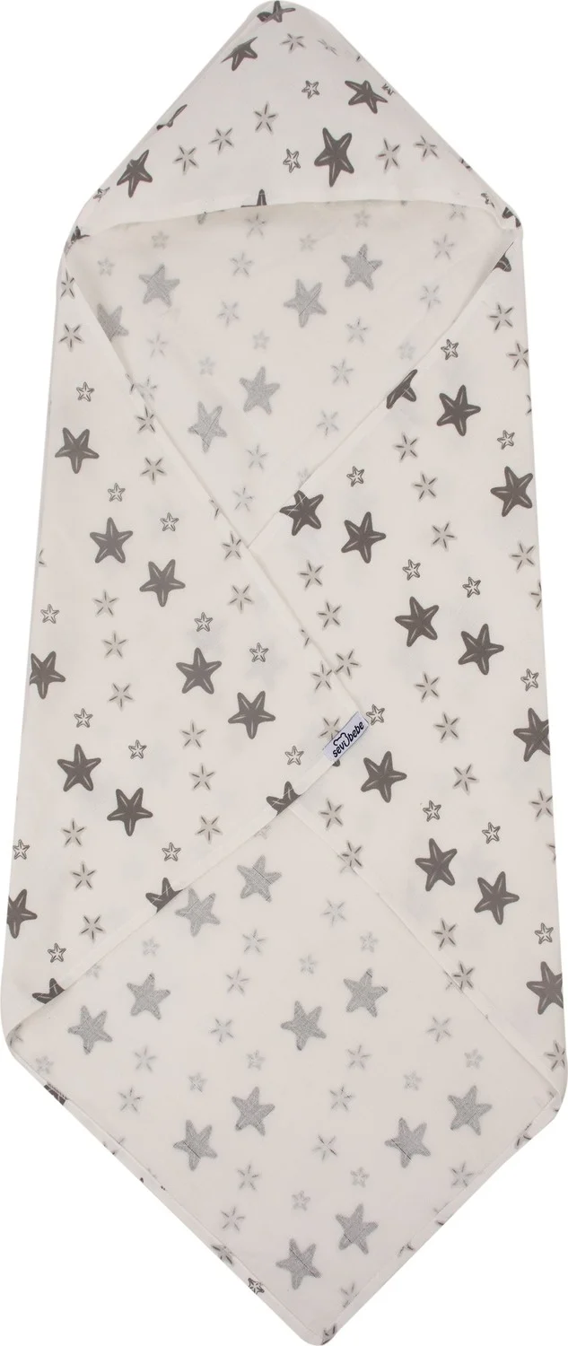 Sevi Bebe Sevibebe Organic Muslin Swaddle New Gray Star