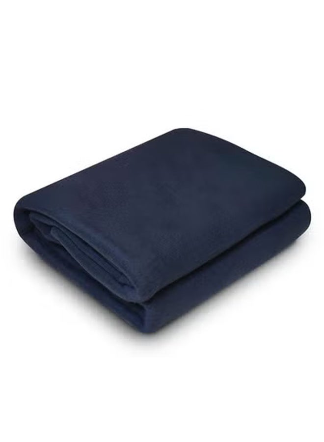 Raymond بطانية منزلية فاخرة ناعمة ودافئة وأنيقة لراحة قصوى سادة سنجل 240 جرام - (220 × 130 سم) زرقاء - Image 1