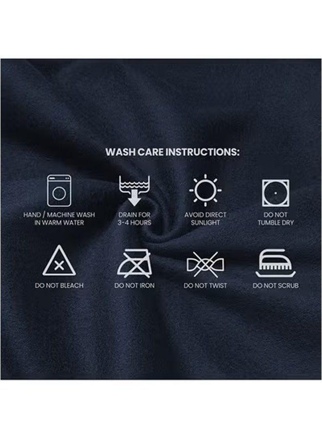 Raymond بطانية منزلية فاخرة ناعمة ودافئة وأنيقة لراحة قصوى سادة سنجل 240 جرام - (220 × 130 سم) زرقاء - Image 4