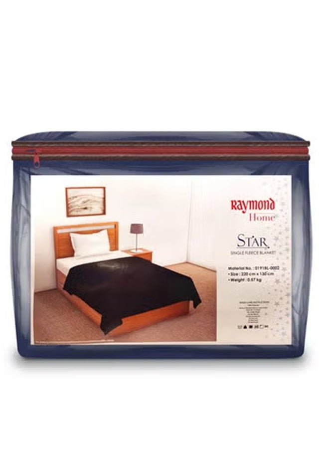 Raymond بطانية منزلية فاخرة ناعمة ودافئة وأنيقة لراحة قصوى سادة سنجل 240 جرام - (220 × 130 سم) زرقاء - Image 2