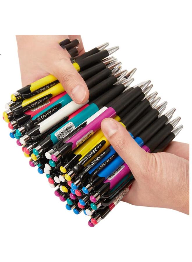 Aihao (Aihao) Click Ballpoint Pen Refill 0.7Mm Bullet Tip Ballpoint Pen 505 Replacement Refill Blue 100 Pieces - Image 3
