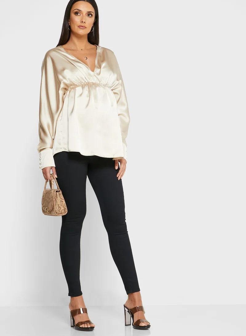 Missguided Maternity Kimono Sleeve Blouse