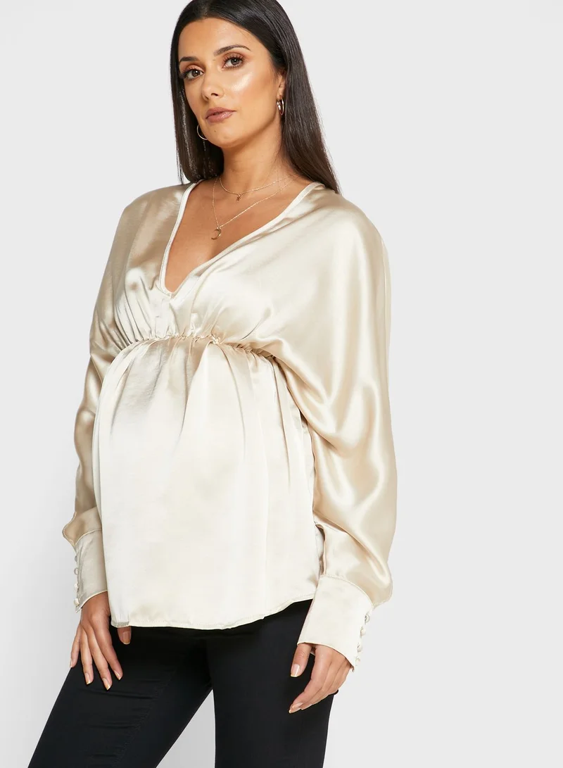 Missguided Maternity Kimono Sleeve Blouse