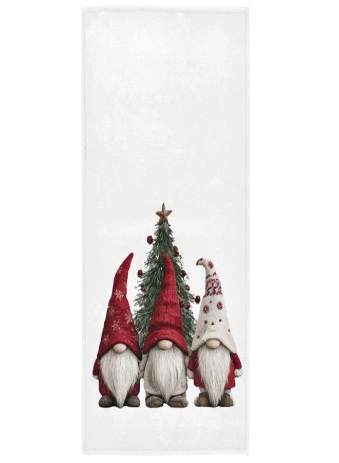 Vdsrup Christmas Gnomes Hand Towels Winter Trees Face Towel Soft Thin Guest Towel Portable Kitchen Tea Towels Dish Washcloths Bath Decorations Housewarming Gifts 16 X 30 in - Image 1