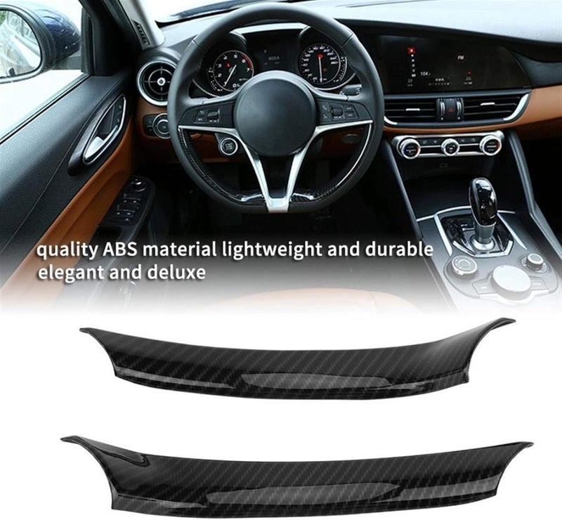 QASULER Carbon Fiber Steering Wheel Trim Cover - Image 5