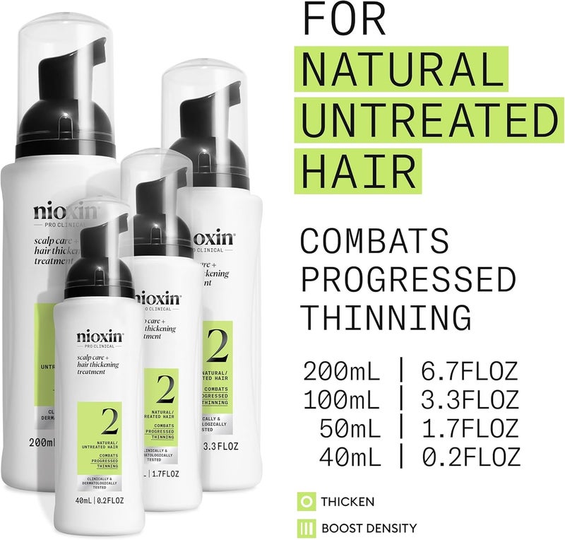 Nioxin Scalp + Hair Thickening System 2 Leave-On Treatment for Natural Hair with Progressed Thinning - 200ml - Image 3