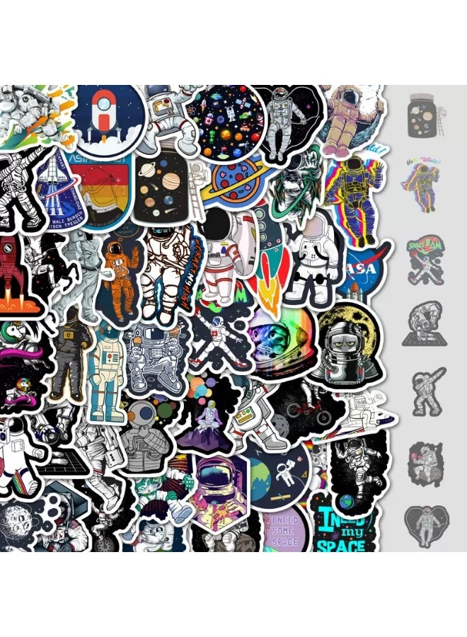 Kutis Cosmic Astronaut Vinyl Sticker Pack – Waterproof Outer Space Stickers for Laptops, Water Bottles, Skateboards, and Luggage – Decals for Teens, Adults, and Sci-Fi Lovers - Image 4