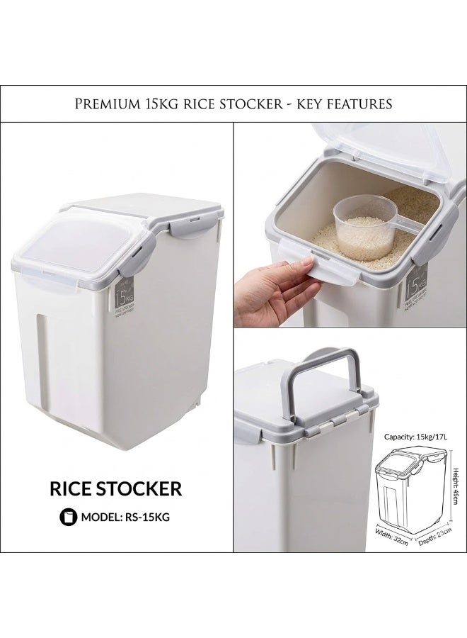 2-Piece Food Storage Box Set, White Plastic - Image 3