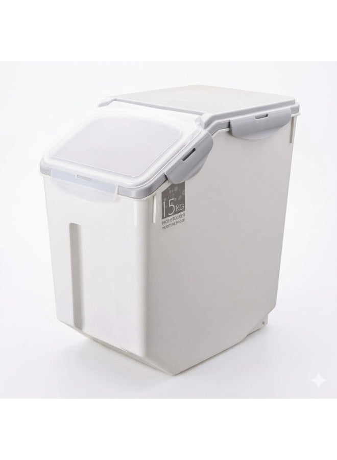 2-Piece Food Storage Box Set, White Plastic - Image 1