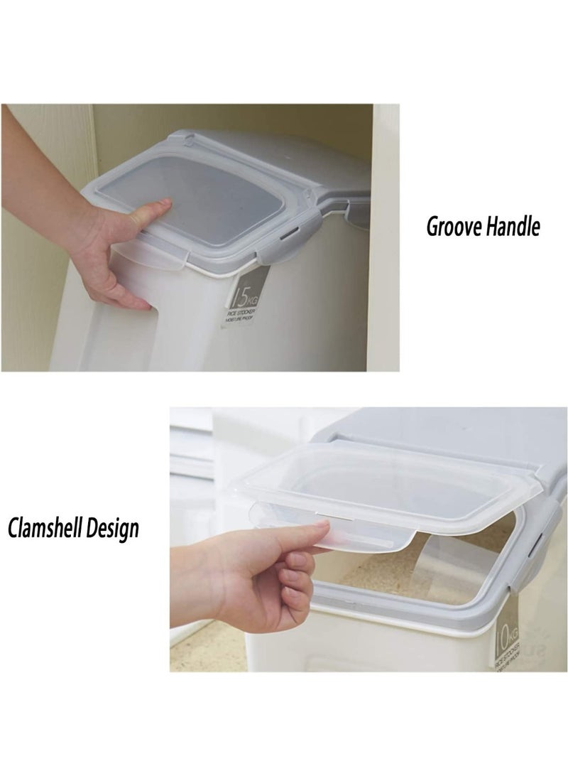 2-Piece Food Storage Box Set, White Plastic - Image 4