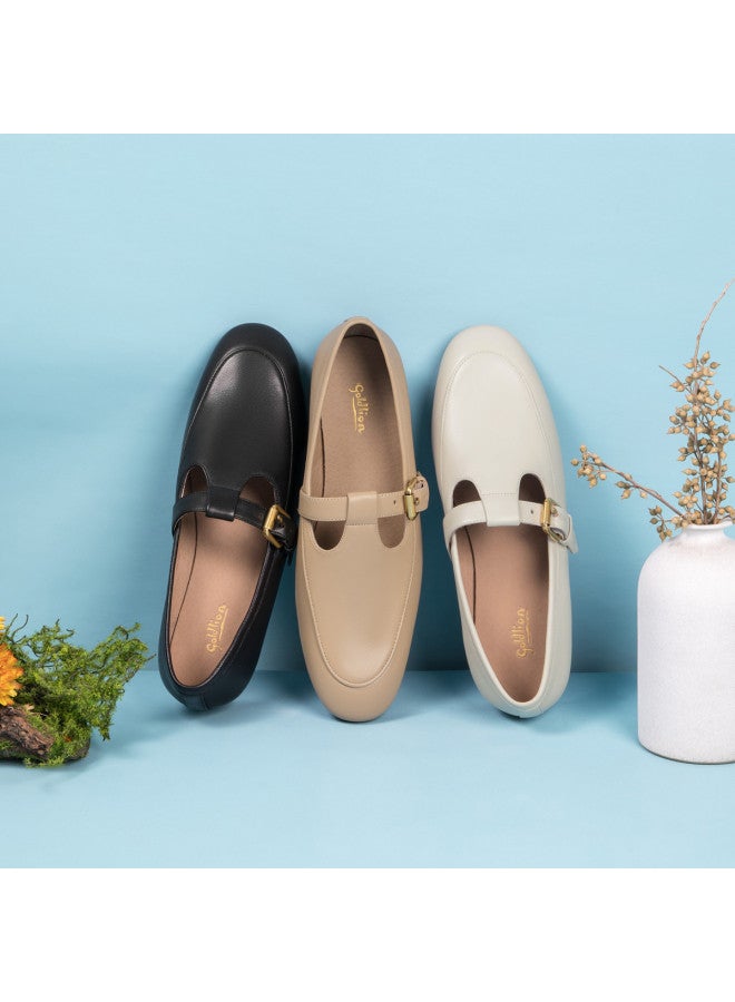 Goldlion Counter Same Style, Elegant Lamb Leather Mary Jane Commuter Shoes, Jk Uniform Shoes, Versatile Women's Flats, Little Leather Shoes - Image 5