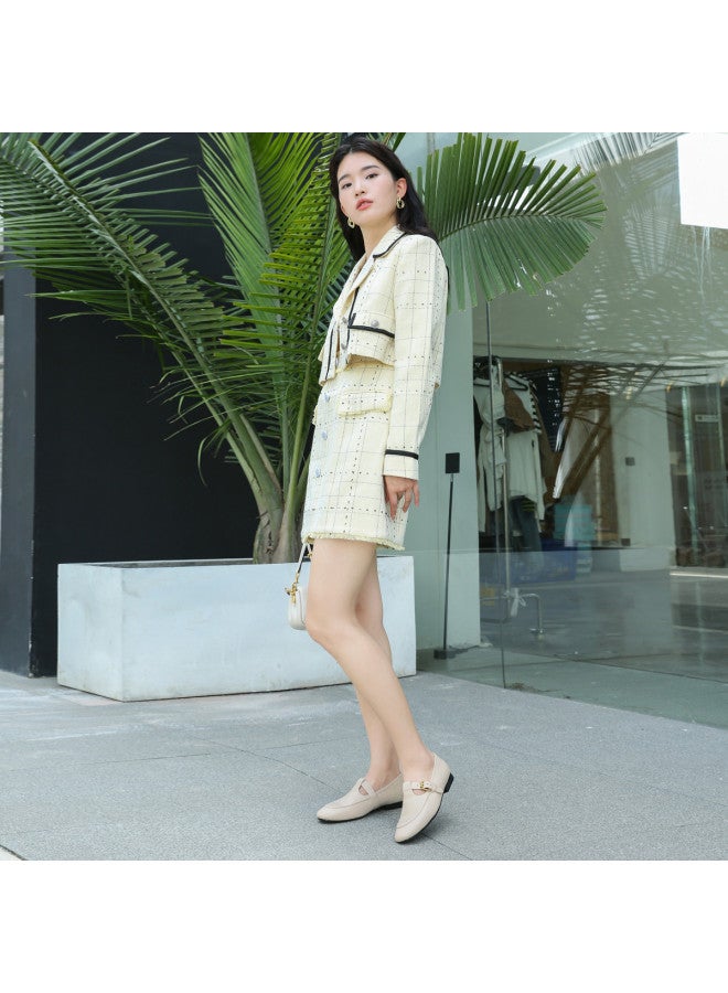 Goldlion Counter Same Style, Elegant Lamb Leather Mary Jane Commuter Shoes, Jk Uniform Shoes, Versatile Women's Flats, Little Leather Shoes - Image 4